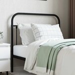 vidaXL Tête de lit métal noir 100 cm
