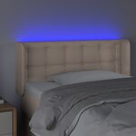 vidaXL Tête de lit à LED Cappuccino 103x16x78/88 cm Similicuir