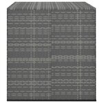 vidaXL Boîte à coussins de jardin Résine tressée 100x97 5x104 cm Gris