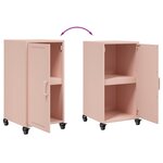 vidaXL Buffet rose 36x39x72 cm acier