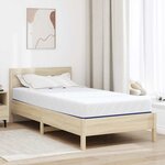 vidaXL Matelas Blanc  bleu 90 x 190 cm Mousse