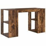 vidaXL Bureau Chêne fumé 130 x 50.5 x 75 cm Bois d'ingénierie