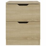 vidaXL Tables de chevet 2 Pièces chêne sonoma 40x40x50 cm bois ingénierie