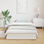 Cadre de lit vidaXL Blanc 100x210 cm en Bois de Pin