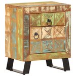 vidaXL Table de chevet 40 x 30 x 50 cm Bois de récupération massif