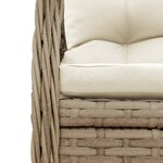vidaXL Ensemble à manger de jardin et coussins 9 Pièces beige Poly rotin