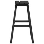 Tabourets de bar vidaXL 6 Pièces HDPE noir