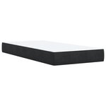 vidaXL Sommier à lattes de lit avec matelas Noir 90x200 cm Velours