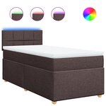 vidaXL Sommier à lattes de lit avec matelas Marron foncé 90x190 cm