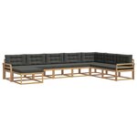 vidaXL Ensemble de canapés d'extérieur 8 pc Blanc et anthracite