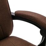 vidaXL Chaise de bureau Marron Tissu