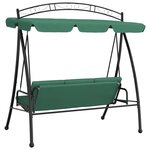 vidaXL Balancelle de jardin avec auvent vert 198 cm tissu et acier