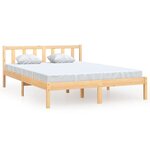 vidaXL Cadre de lit sans matelas bois massif