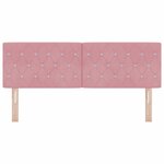 vidaXL Tête de lit LED avec boutons en cristal  capitonnée  rose  80 cm  en velours