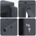 vidaXL boîte aux lettres Anthracite 30 x 23 x 55 cm Acier