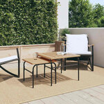 vidaXL Tables basses gigognes de jardin 2 Pièces marron et noir acier