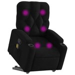vidaXL Fauteuil de massage inclinable Noir Tissu