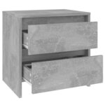 vidaXL Tables de chevet 2Pièces gris béton 45x34 5x44 5cm bois ingénierie