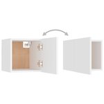 vidaXL Table de chevet Blanc 30 5x30x30 cm Bois d'ingénierie