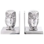 vidaXL Serre-livres 2 Pièces Argent 7 x 9 x 11 cm Aluminium