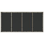 vidaXL Table de jardin dessus en verre gris clair résine tressée