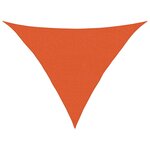 vidaXL Voile d'ombrage 160 g/m² triangulaire orange 2 5x2 5x3 5 m PEHD