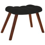 vidaXL Chaise à bascule avec repose-pied noir velours