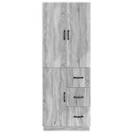 vidaXL Ensemble de Meubles 2 Pièces Sonoma gris Bois d'ingénierie