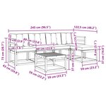 vidaXL Ensemble de canapés d'extérieur 6 pc Blanc et gris clair