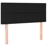 vidaXL Sommier à lattes de lit avec matelas Noir 90x200 cm Tissu