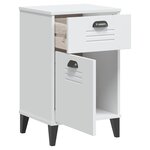 vidaXL Table de chevet VIKEN blanc bois d'ingénierie