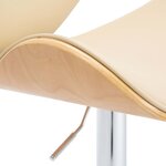 vidaXL Tabouret de bar Crème Similicuir