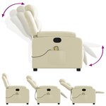 vidaXL Fauteuil de massage inclinable crème similicuir