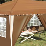 vidaXL Tente de fête pop-up 575 x 288 x 245 cm Beige