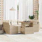 vidaXL Ensemble de salle à manger pour jardin Beige et crème