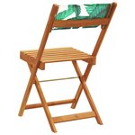 vidaXL Chaises de jardin pliantes lot de 4 vert tissu et bois massif