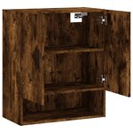 vidaXL Armoire murale chêne fumé 60x31x70 cm bois d'ingénierie