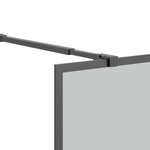 vidaXL Paroi de douche avec étagère Noir 100x195cm Verre ESG&Aluminium