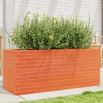 vidaXL Jardinière cire marron 110x40x45 5 cm bois de pin massif
