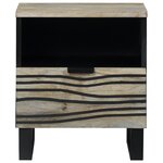 vidaXL Tables de chevet 2 Pièces Blanc et noir 40 x 33 x 46 cm