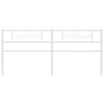 vidaXL Tête de lit métal blanc 200 cm