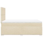 vidaXL Sommier à lattes de lit avec matelas crème 120x190 cm tissu