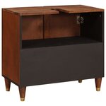 vidaXL Armoire d'évier avec étagère avec porte Marron 62 x 33 x 58 cm