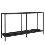 vidaXL Table console Noir 140x35x75 5 cm Verre trempé