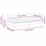 vidaXL Cadre de lit d'angle Gris clair 90 x 190 cm Velours