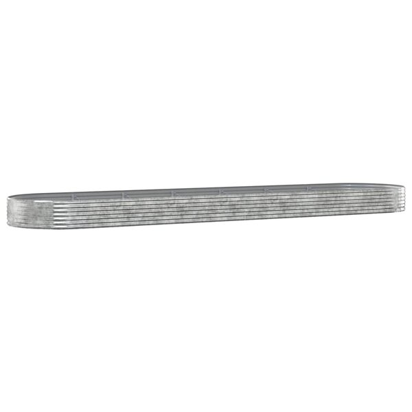 vidaXL Lit surélevé de jardin Acier galvanisé Argenté
