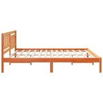 vidaXL Cadre de lit Marron cire 200 x 200 cm Bois massif en pin
