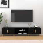 vidaXL Meuble TV noir 180x31 5x40 cm bois d'ingénierie