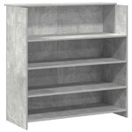 vidaXL Bureau de réception gris béton 200x50x103 5cm bois d'ingénierie