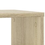 vidaXL Table d'appoint avec roues chêne sonoma bois d'ingénierie